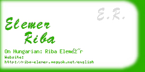 elemer riba business card